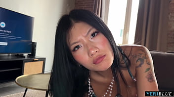 He caught his Asian step sis secretly sending spicy pics!